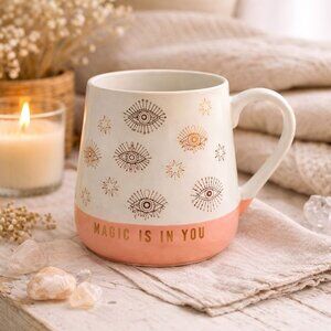 Sheffield Home Magic Eye Mug 20oz Ceramic Mystical Coffee Pink Self Care Protect